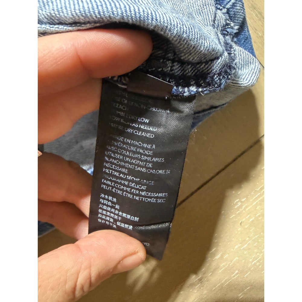 Free People Skirt Womens 2 Blue Denim Paperbag Waist Light Wash Mini - Picture 5 of 10